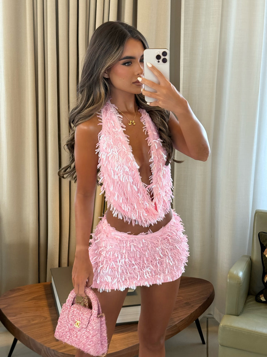 Calypso | Sequin Tassel Two-Piece Set