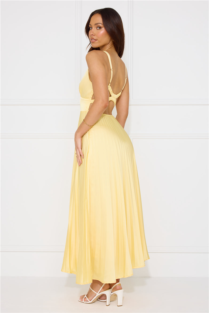 Lucy | Pleated V-Neck Maxi Dress